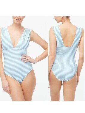 J. Crew Factory | Striped V-Neck One Piece Swimsuit | Size Extra Small